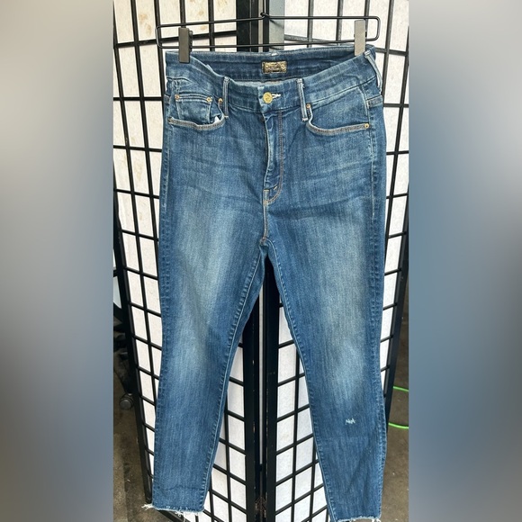 MOTHER Mother Size 27 HIGH WAISTED LOOKER ANKLE FRAY - Picture 1 of 9
